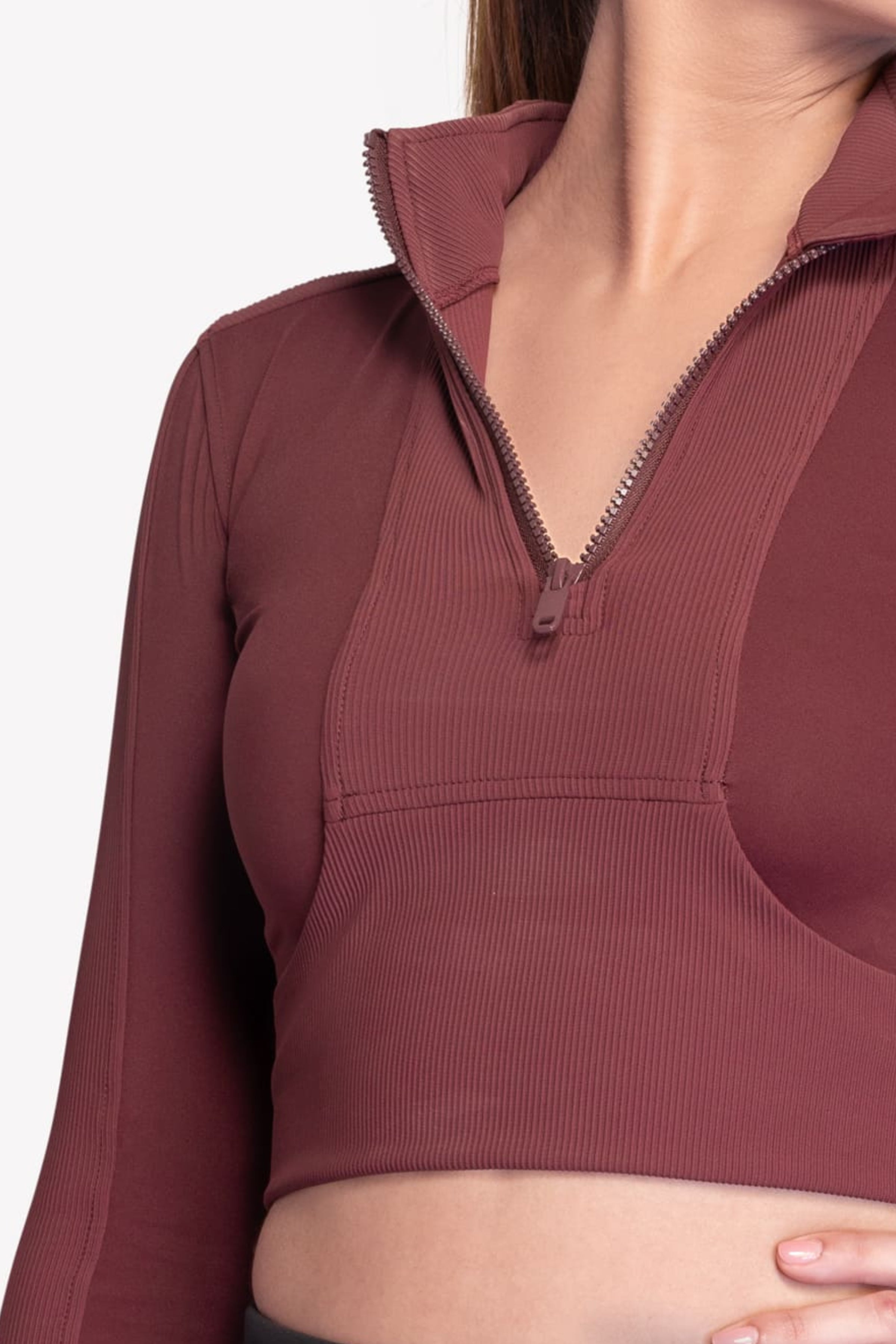 Switch Long Sleeve Ribbed Crop Top