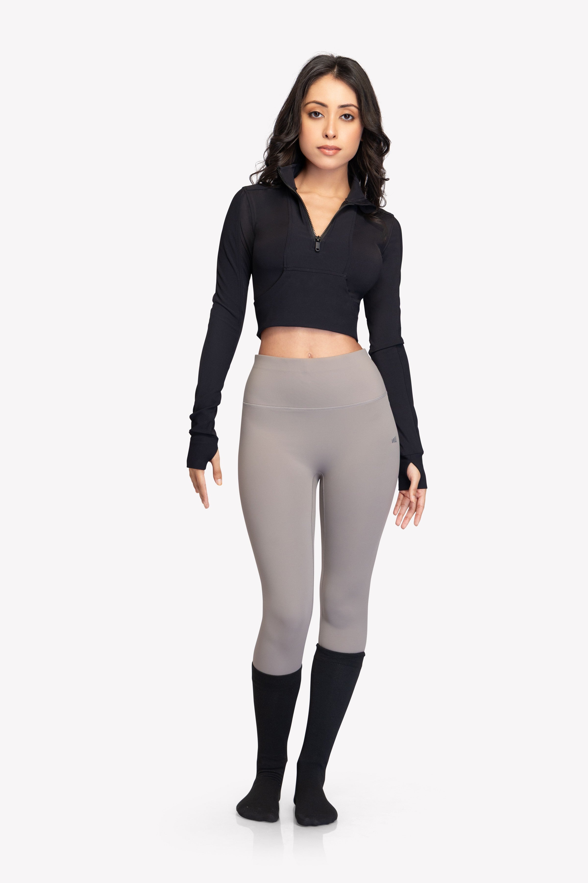 Switch Long Sleeve Ribbed Crop Top