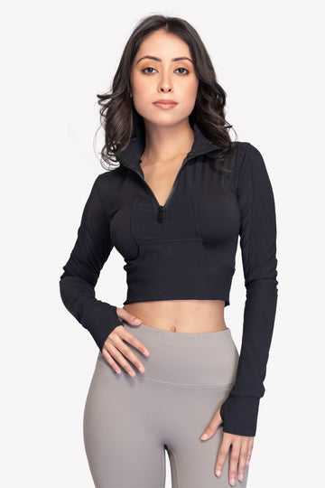 Switch Long Sleeve Ribbed Crop Top
