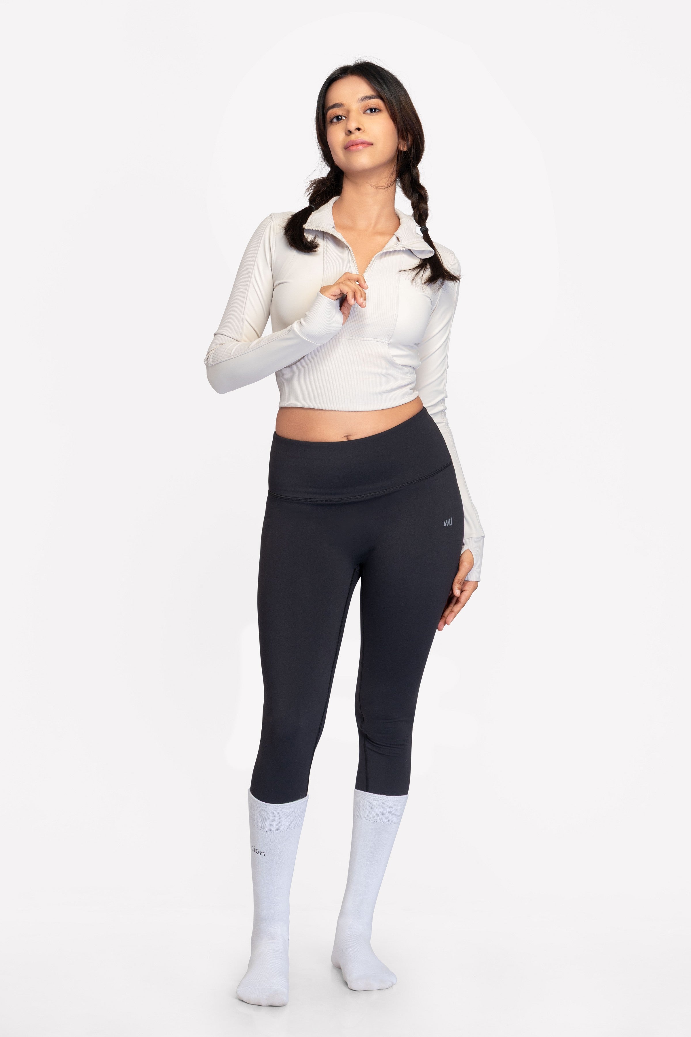 Switch Long Sleeve Ribbed Crop Top