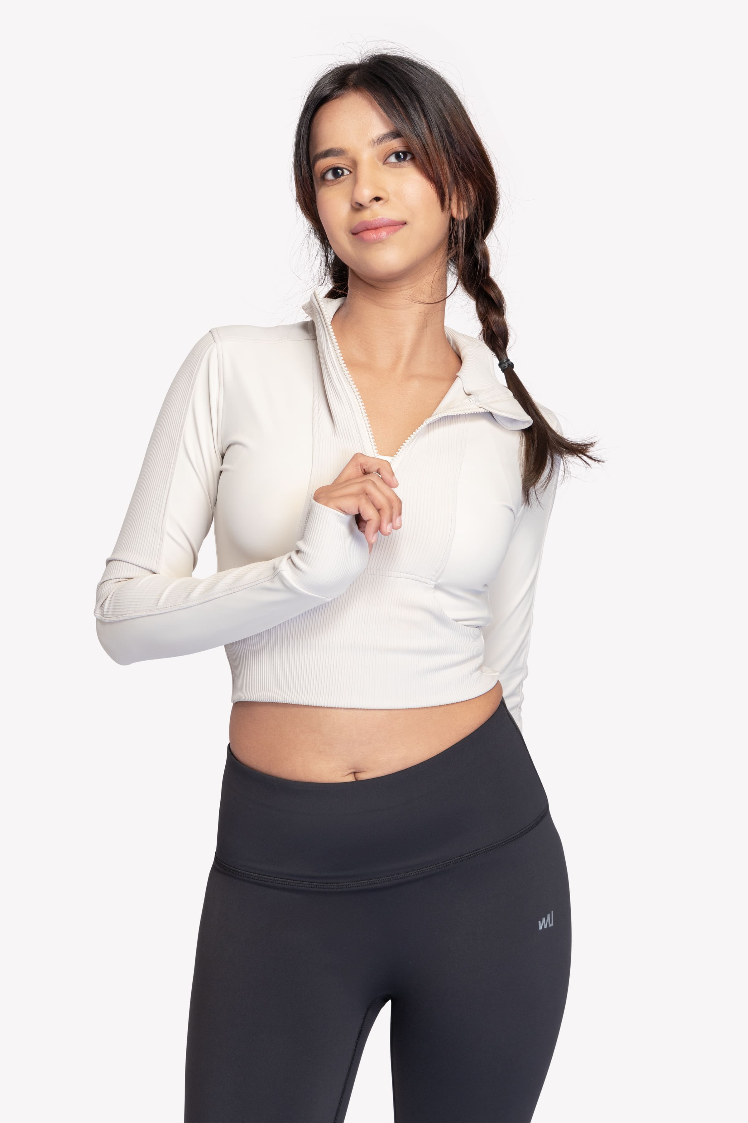 Switch Long Sleeve Ribbed Crop Top