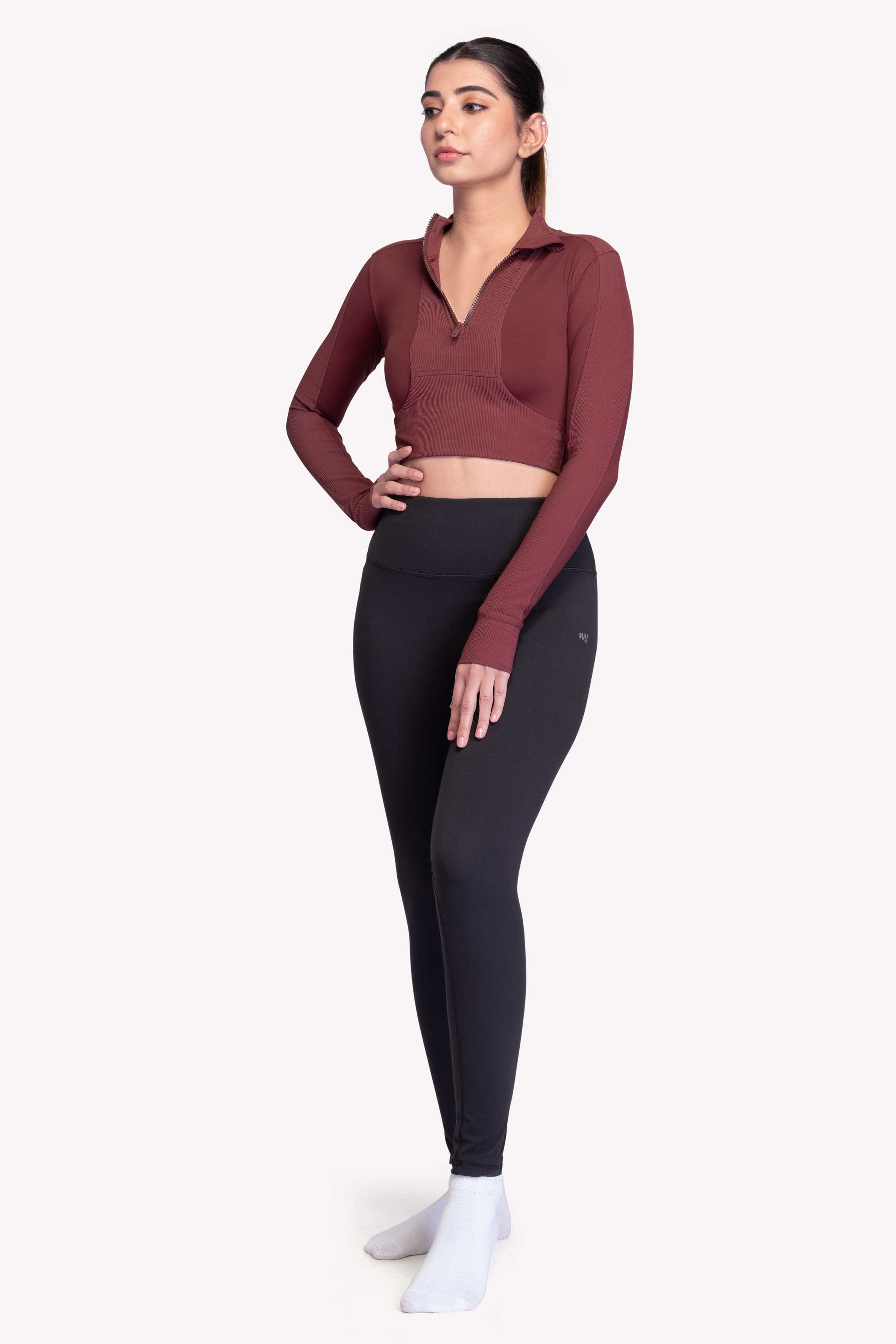 Switch Long Sleeve Ribbed Crop Top