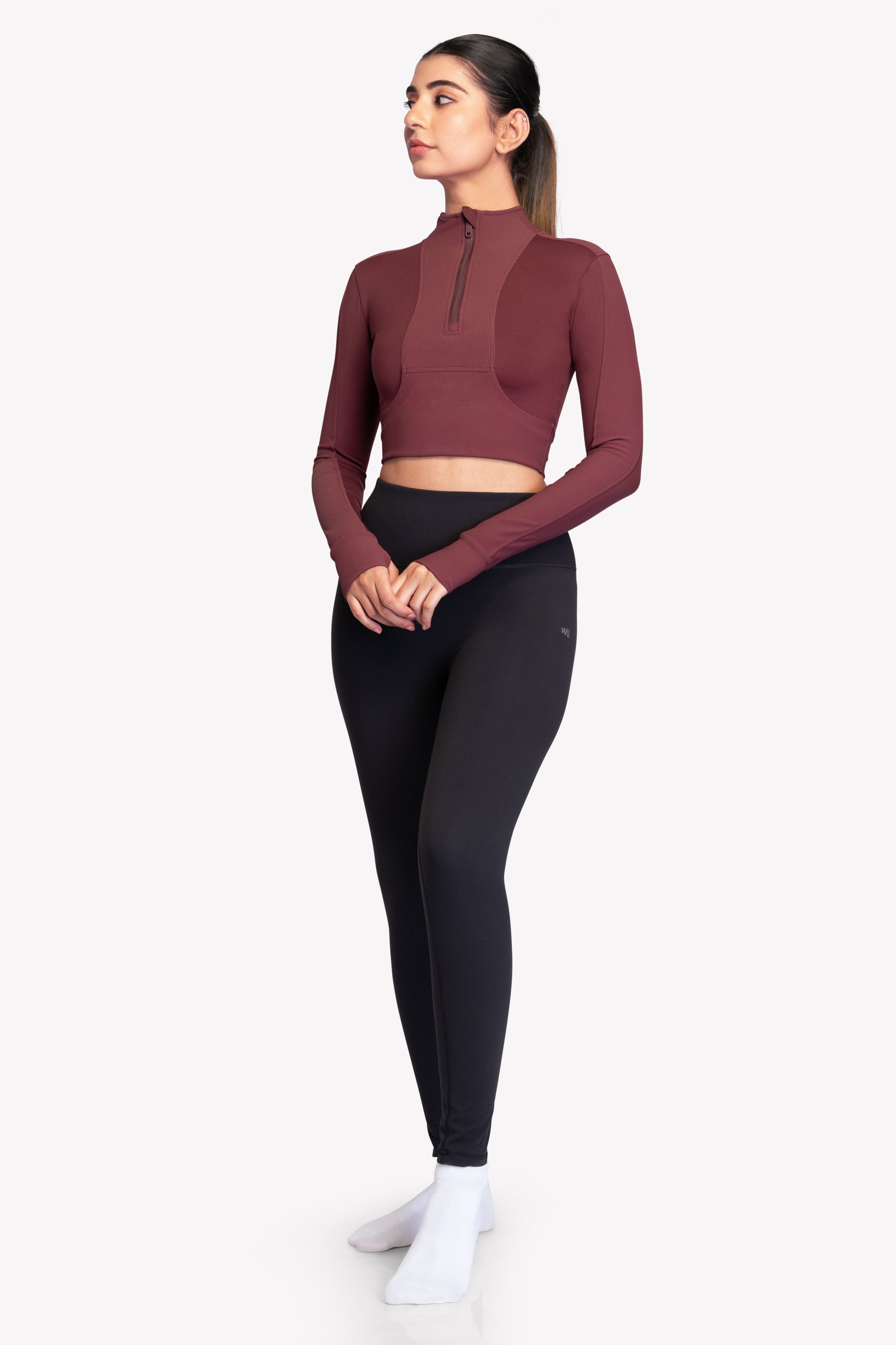 Switch Long Sleeve Ribbed Crop Top